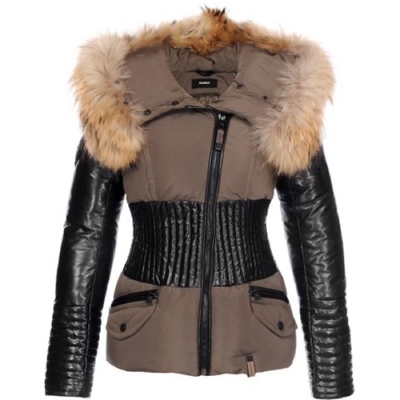 RUDSAK Jackets & Blazers - Rudsak Shauna Fitted Puffer Jacket with Real Fur Trim